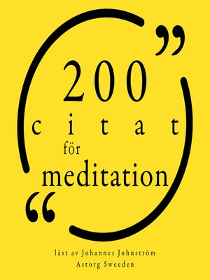 cover image of 200 citat för meditation